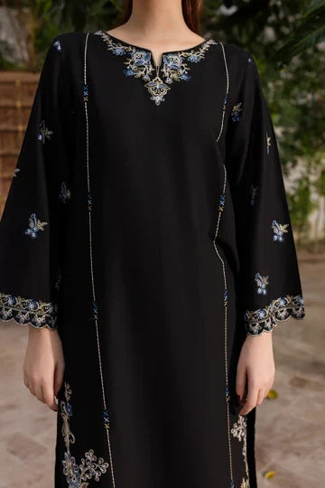 Velour Black 2Pc - Embroidered Summer Dress