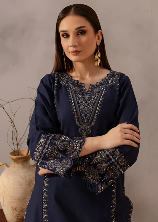 Azure Blue 2Pc - Embroidered Summer Dress